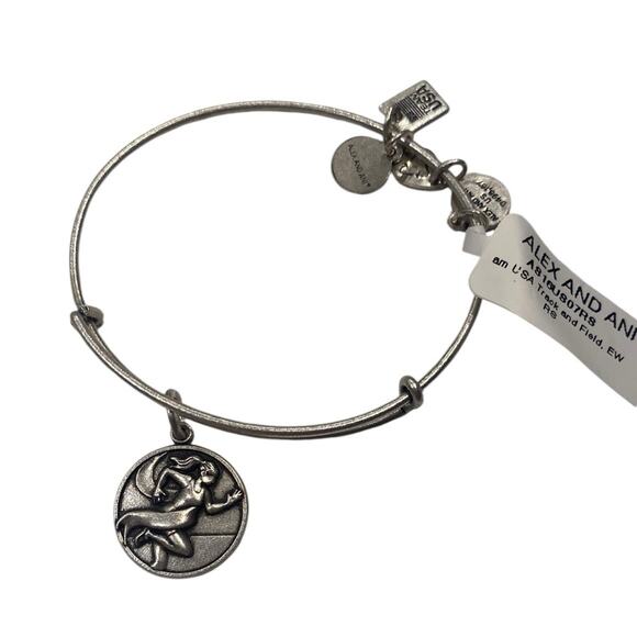 Alex and Ani Team USA Track & Field Charm Bangle Rafaelian Silver NWT - Picture 2 of 5